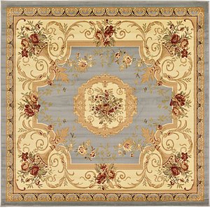 8' x 8' Classic Aubusson Square...