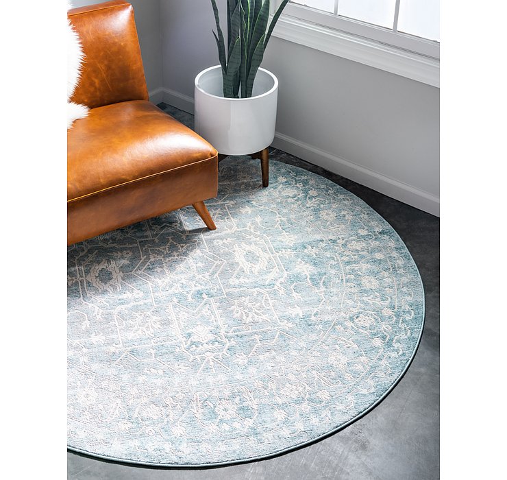 8' x 8' New Vintage Round Rug