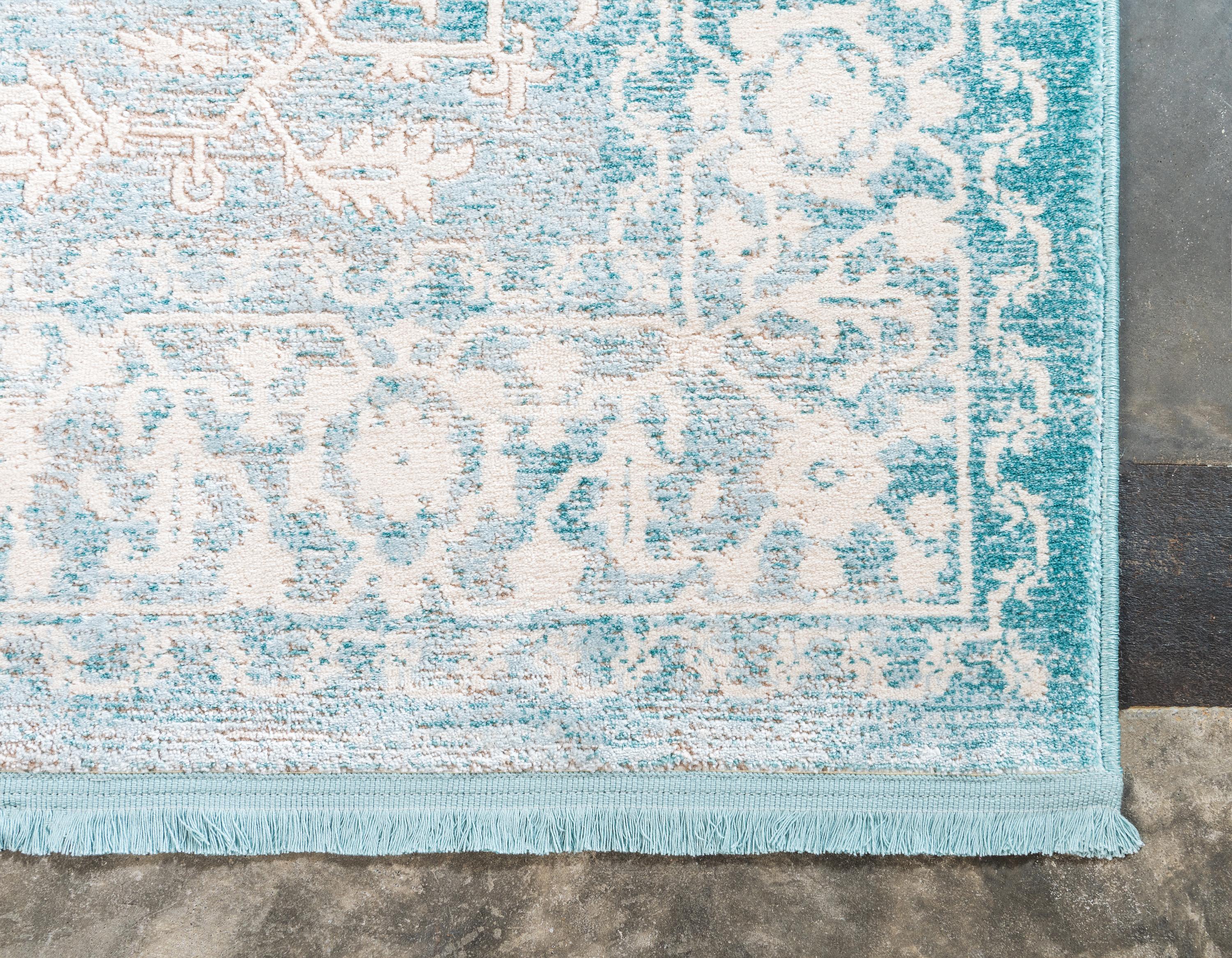 Light Blue 3' 3 x 5' 3 New Vintage Rug Rugs.ca