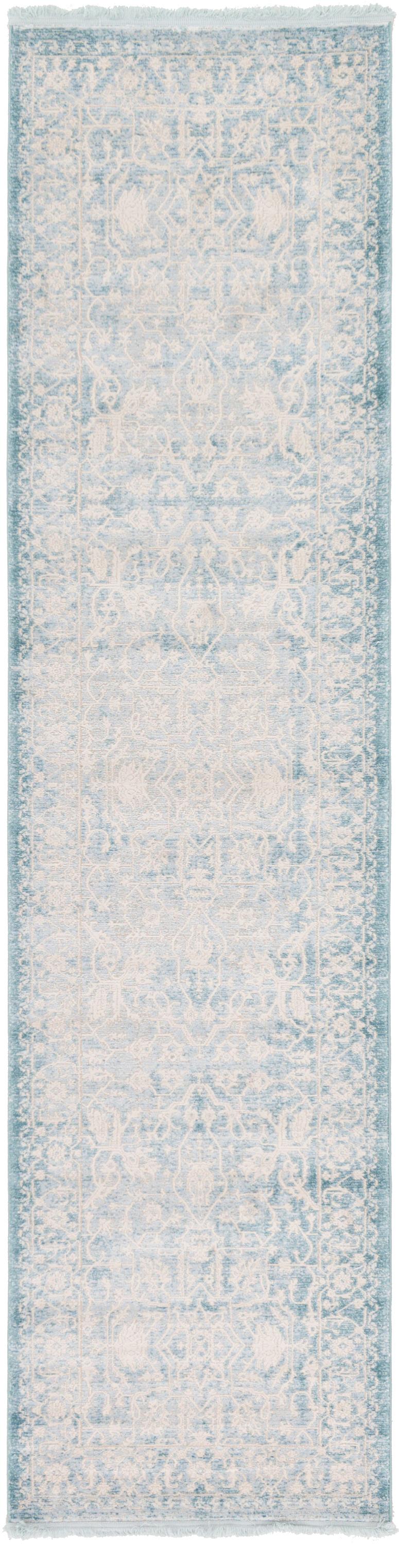 Light Blue 2' 7 x 10' New Vintage Runner Rug eSaleRugs