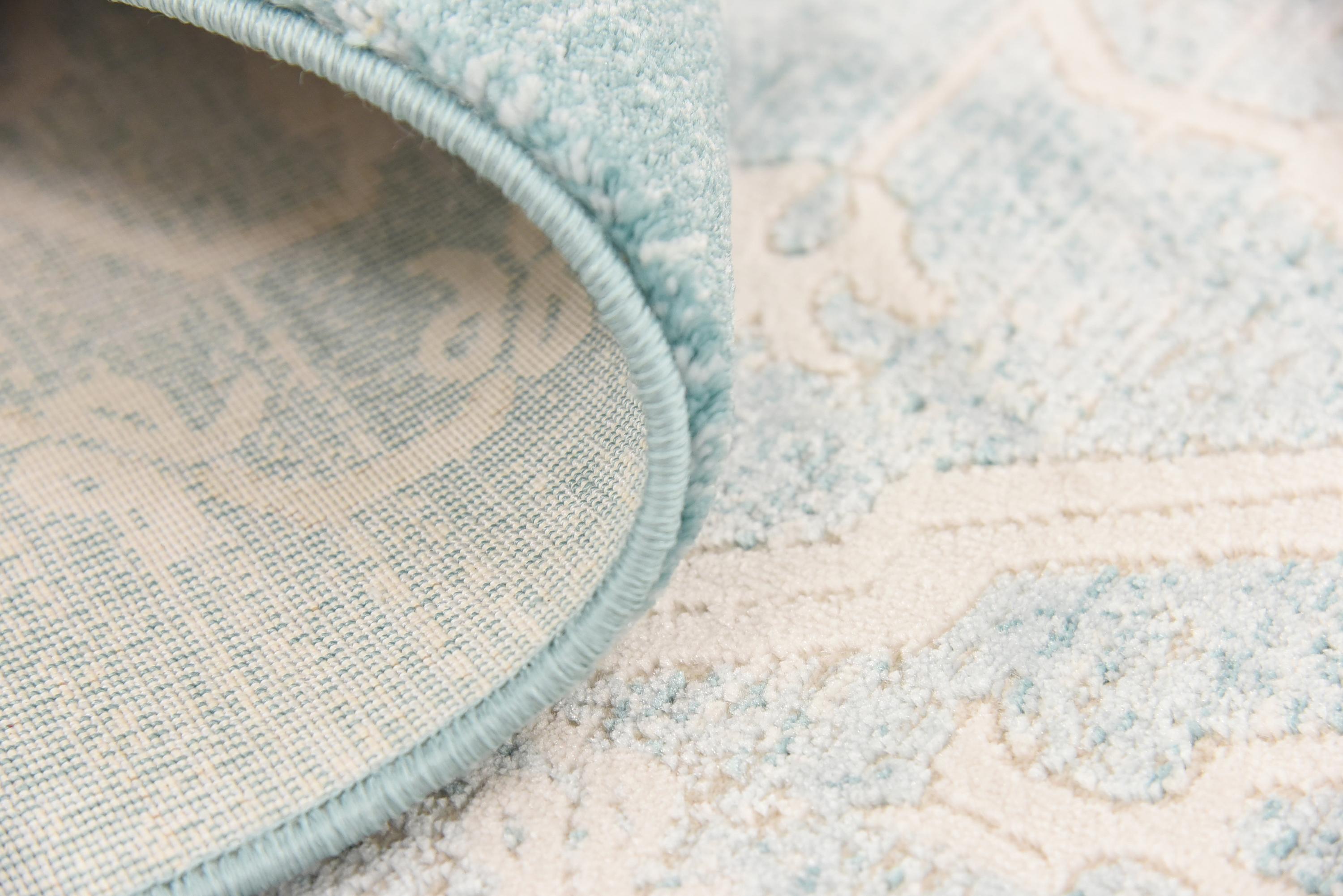 Light Blue 8' x 8' New Vintage Square Rug eSaleRugs