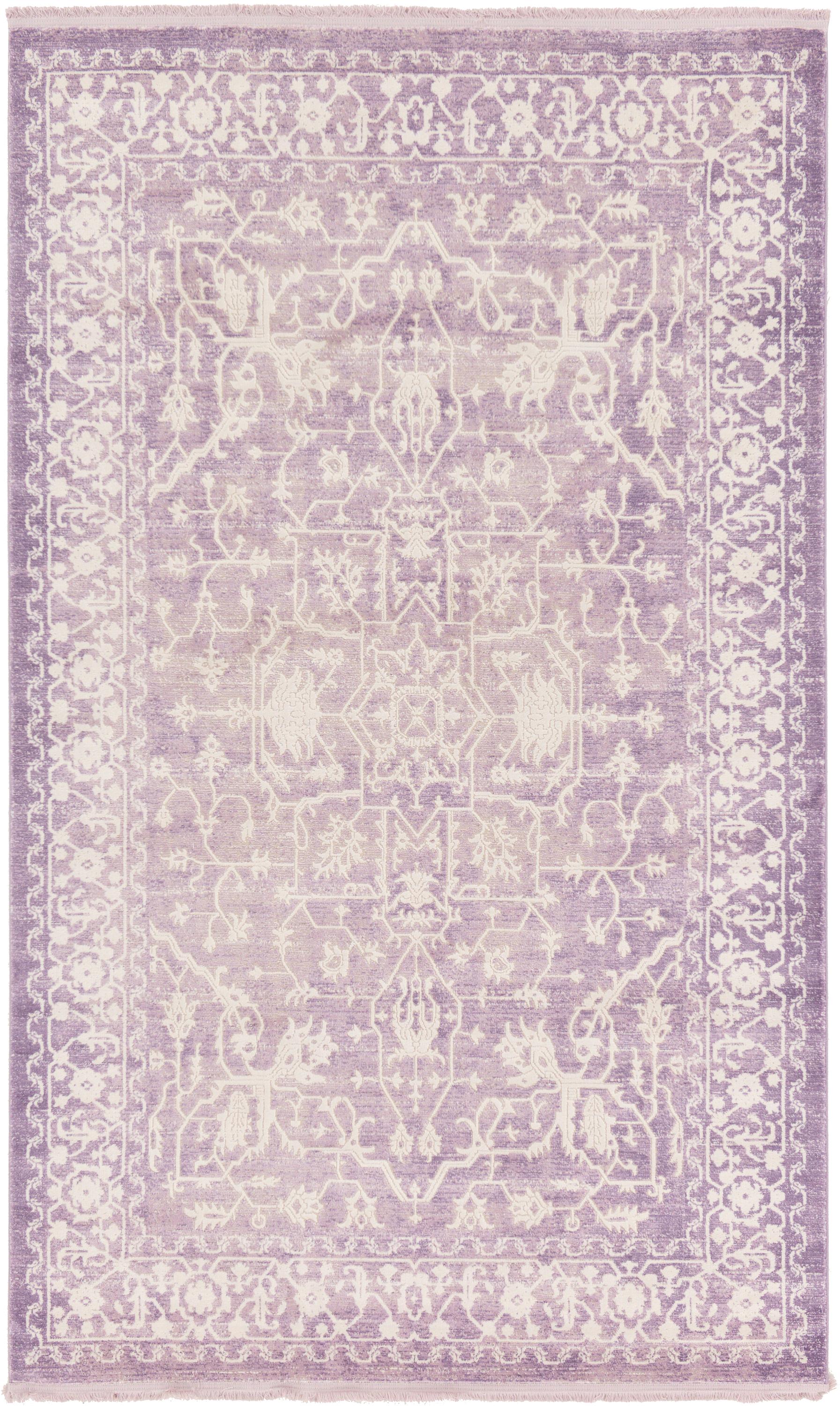 Purple 5' x 8' New Vintage Rug eSaleRugs