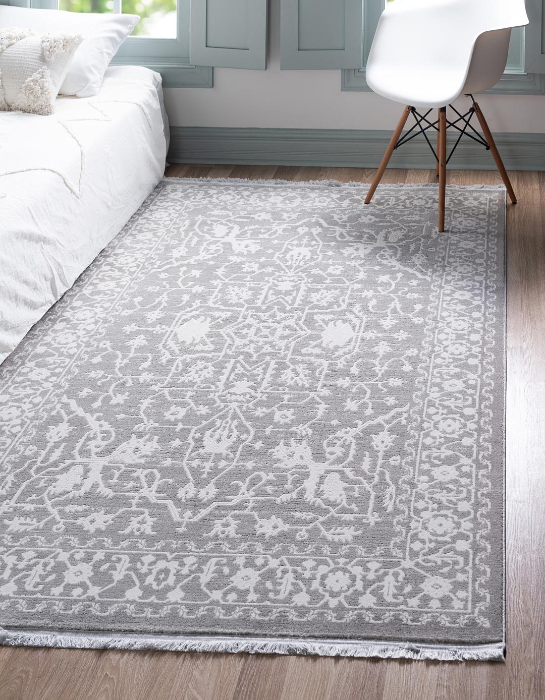 Light Gray 10' x 13' New Vintage Rug iRugs UK