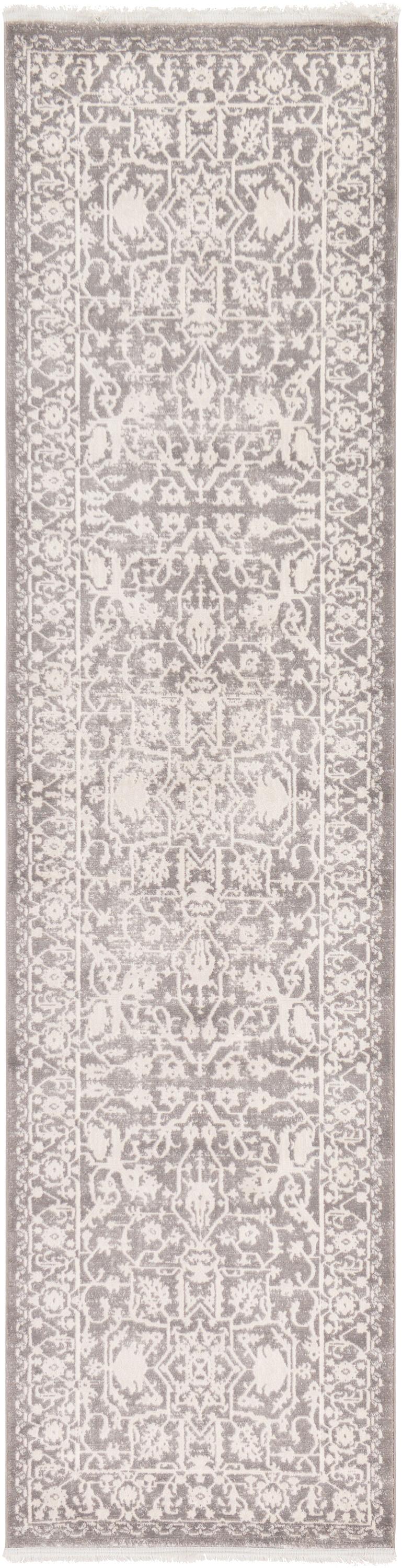 Light Gray 2' 7 x 10' New Vintage Runner Rug eSaleRugs