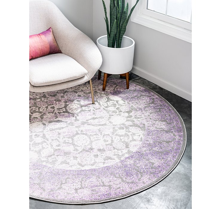 8' x 8' New Vintage Round Rug