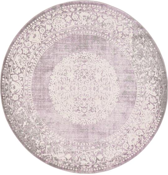 Purple 6 X New Vintage Round Rug Area Rugs Erugs Main Image Of Rug