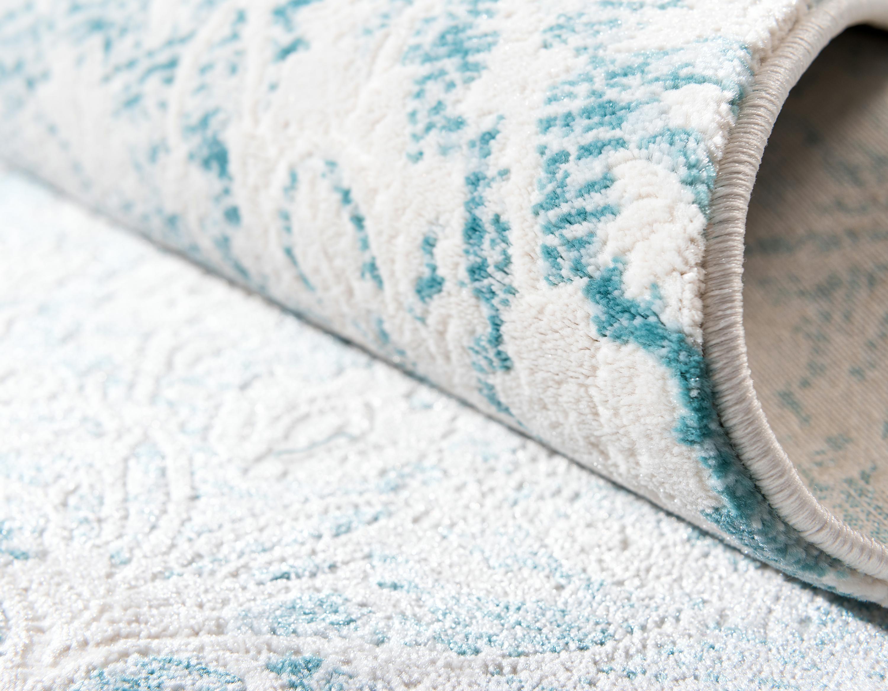 Light Blue 7' x 10' New Vintage Rug iRugs UK