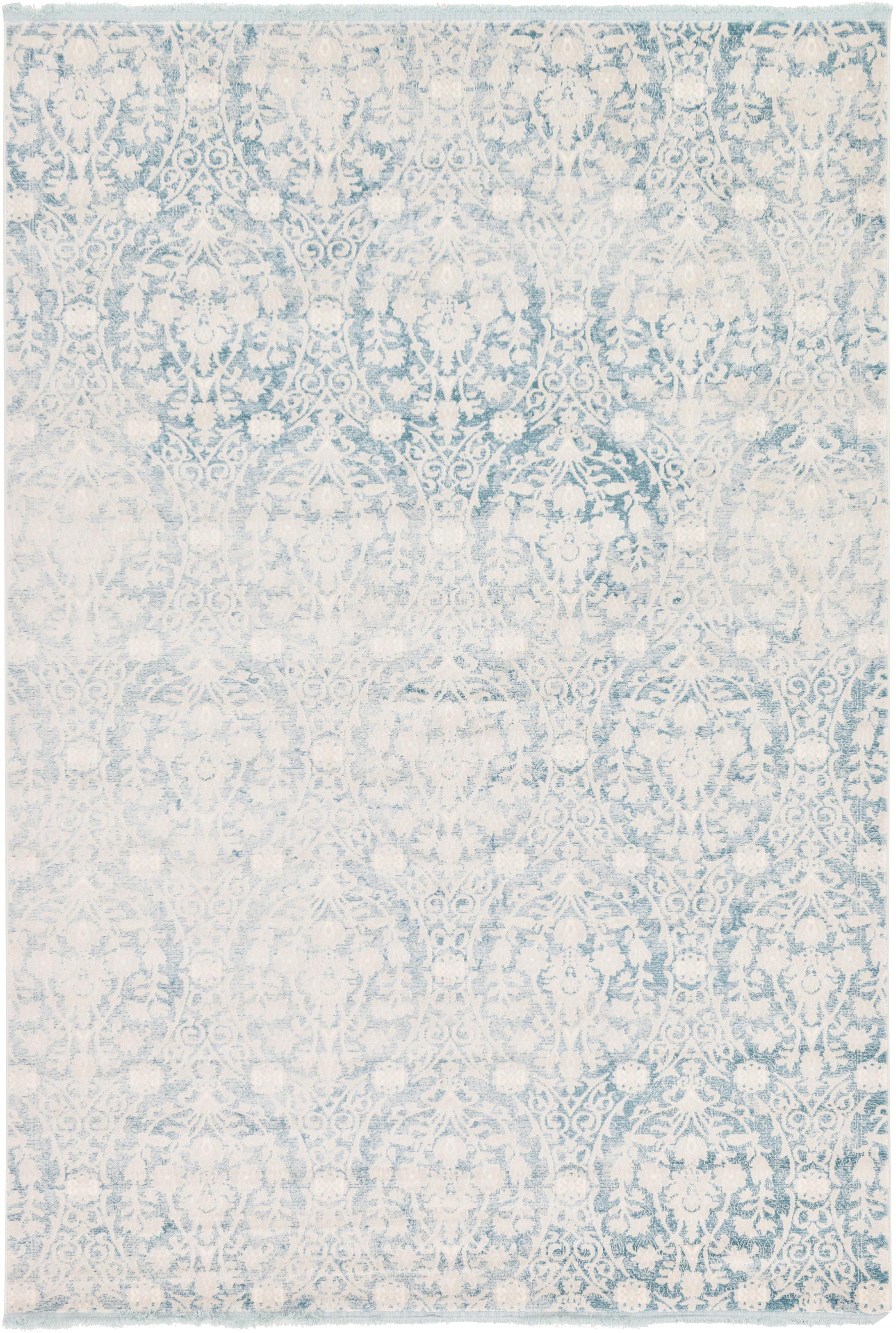 Light Blue 7' x 10' New Vintage Rug iRugs UK