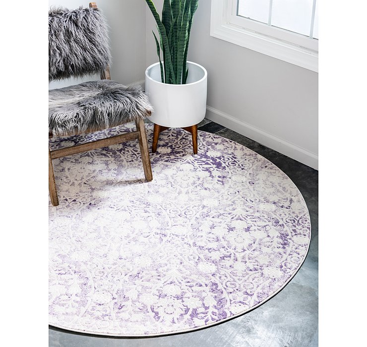 8' x 8' New Vintage Round Rug