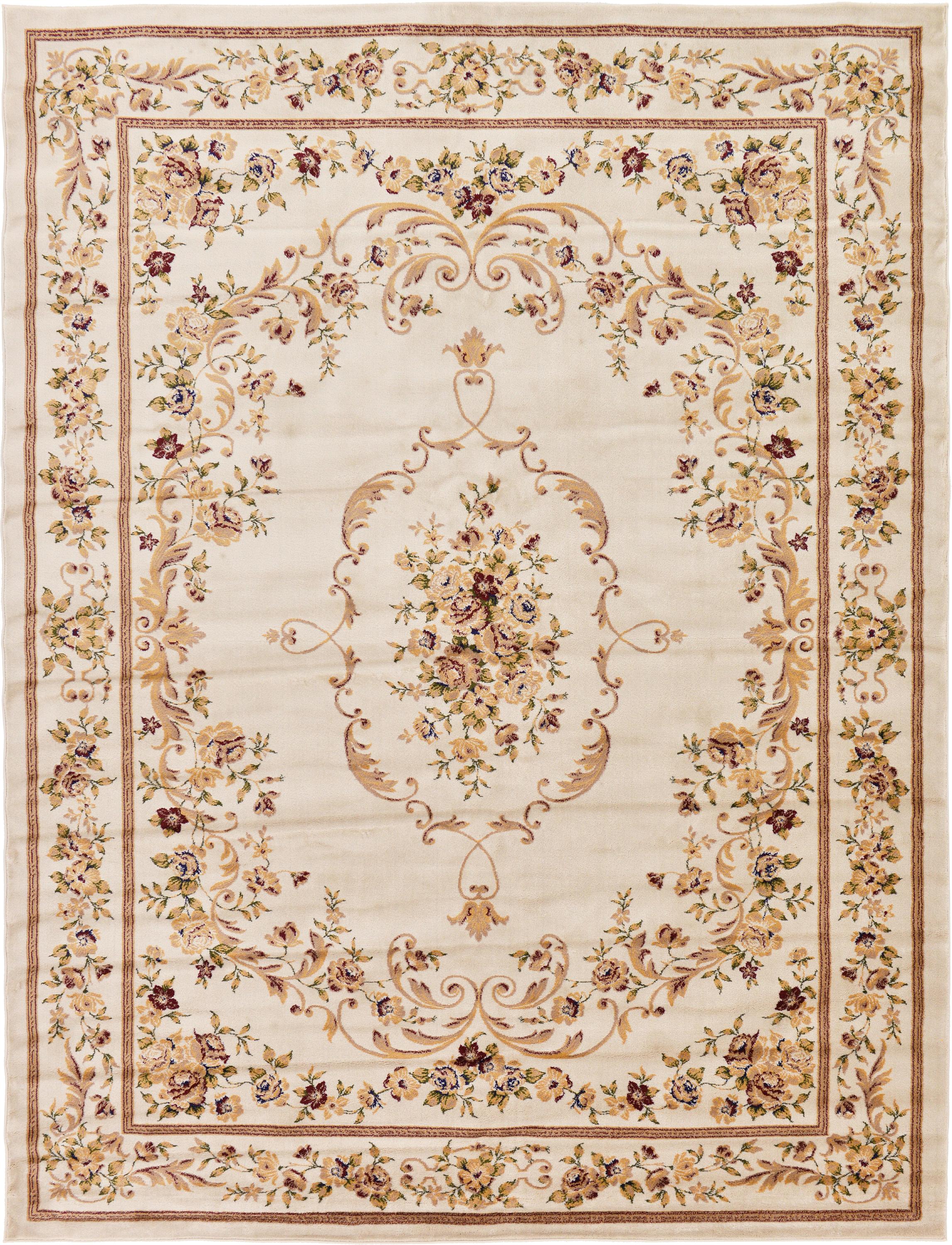 Cream 10' x 13' Classic Aubusson Rug eSaleRugs