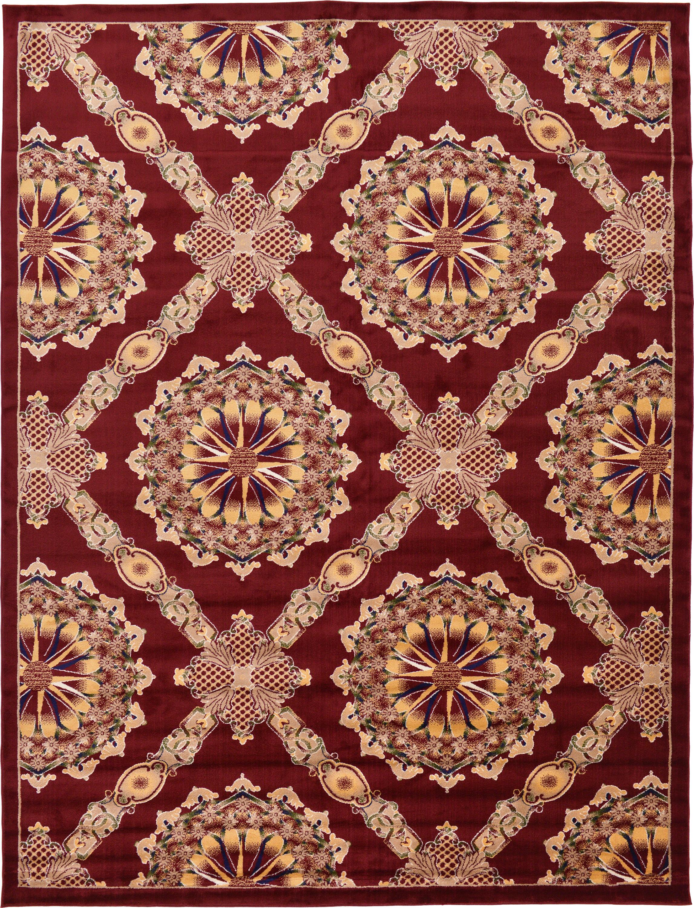 Burgundy 10' x 13' Classic Aubusson Rug eSaleRugs