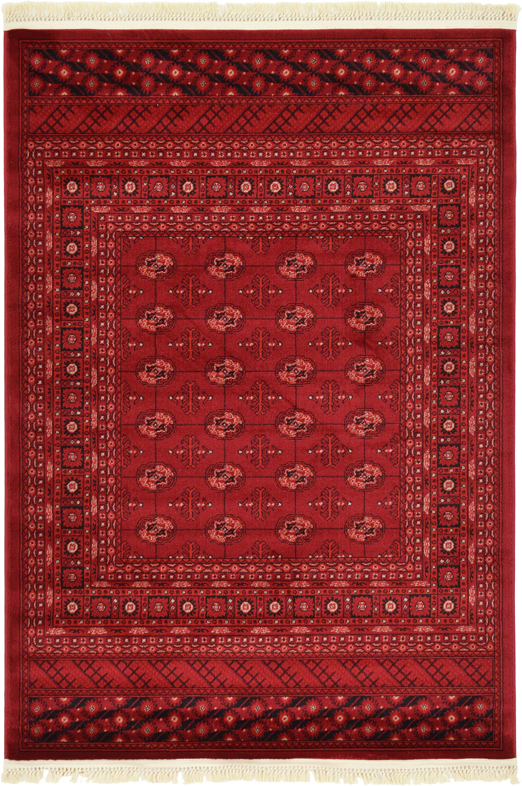 Red 4' x 6' Bokhara Rug eSaleRugs