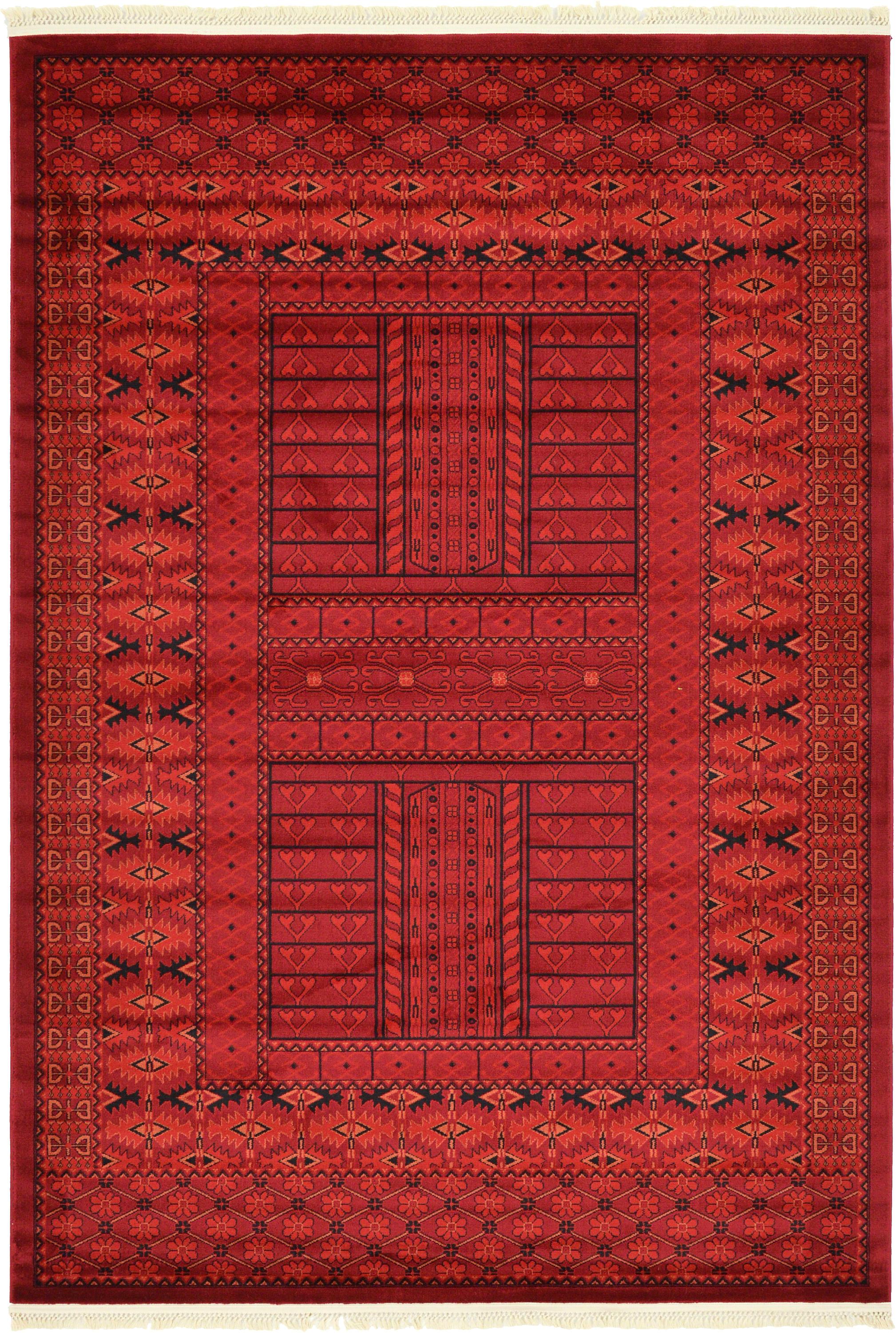 Red 6' x 9' Bokhara Rug Area Rugs eSaleRugs