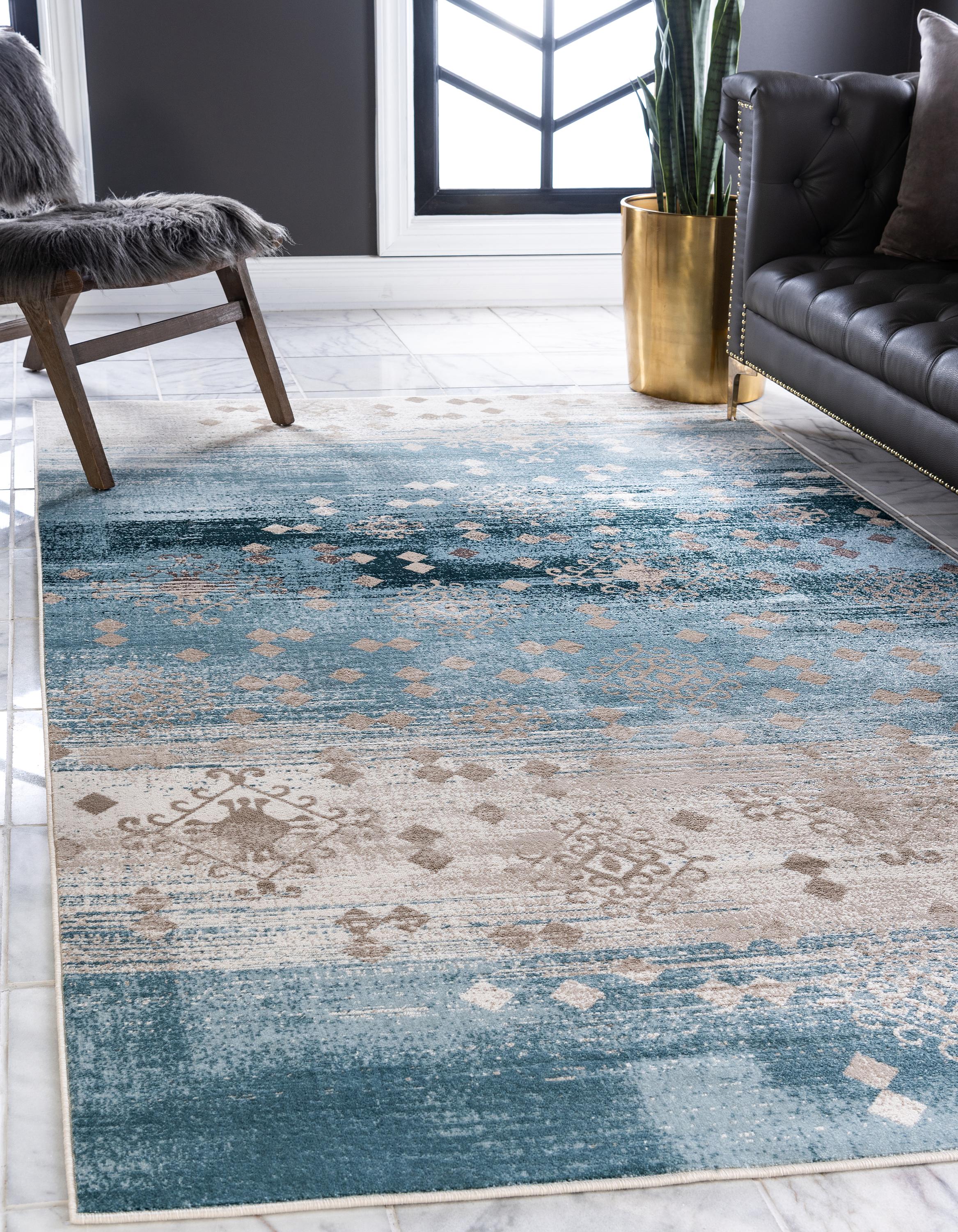 Dark Blue 5' x 8' Mirage Rug iRugs UK
