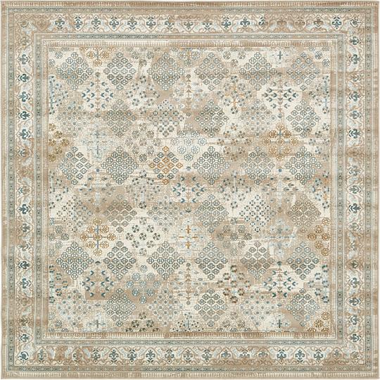 Beige 6' x 6' Montreal Square Rug Area Rugs eSaleRugs