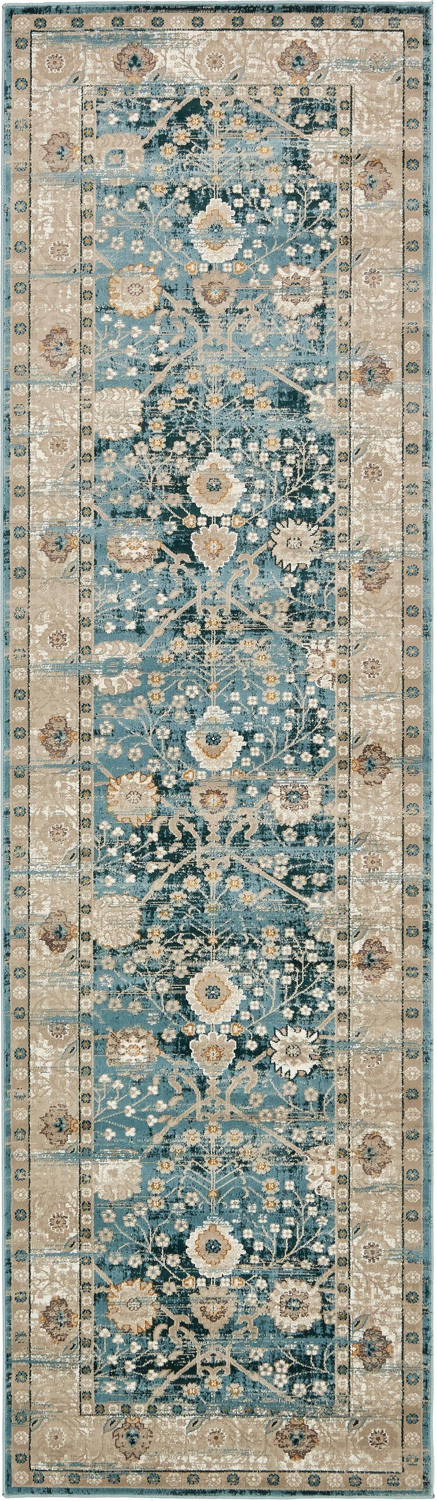 Dark Blue 3' x 10' Montreal Runner Rug eSaleRugs