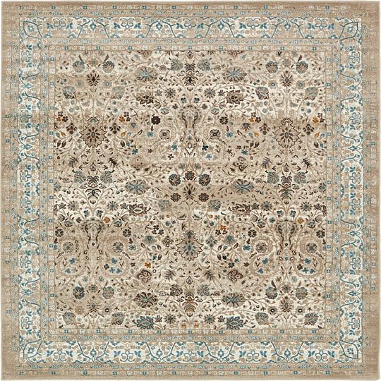 Taupe 6' x 6' Montreal Square Rug Area Rugs eSaleRugs