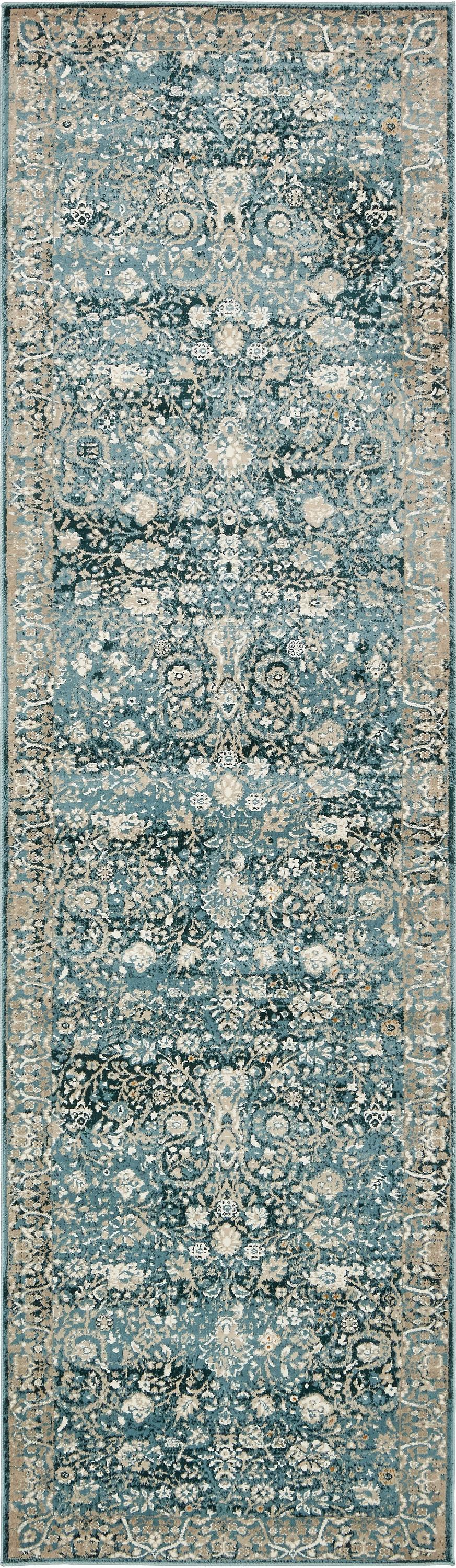 Dark Blue 3' x 10' Montreal Runner Rug eSaleRugs