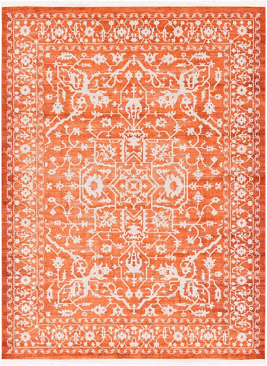 Terracotta 9' x 12' New Vintage Rug Area Rugs eSaleRugs