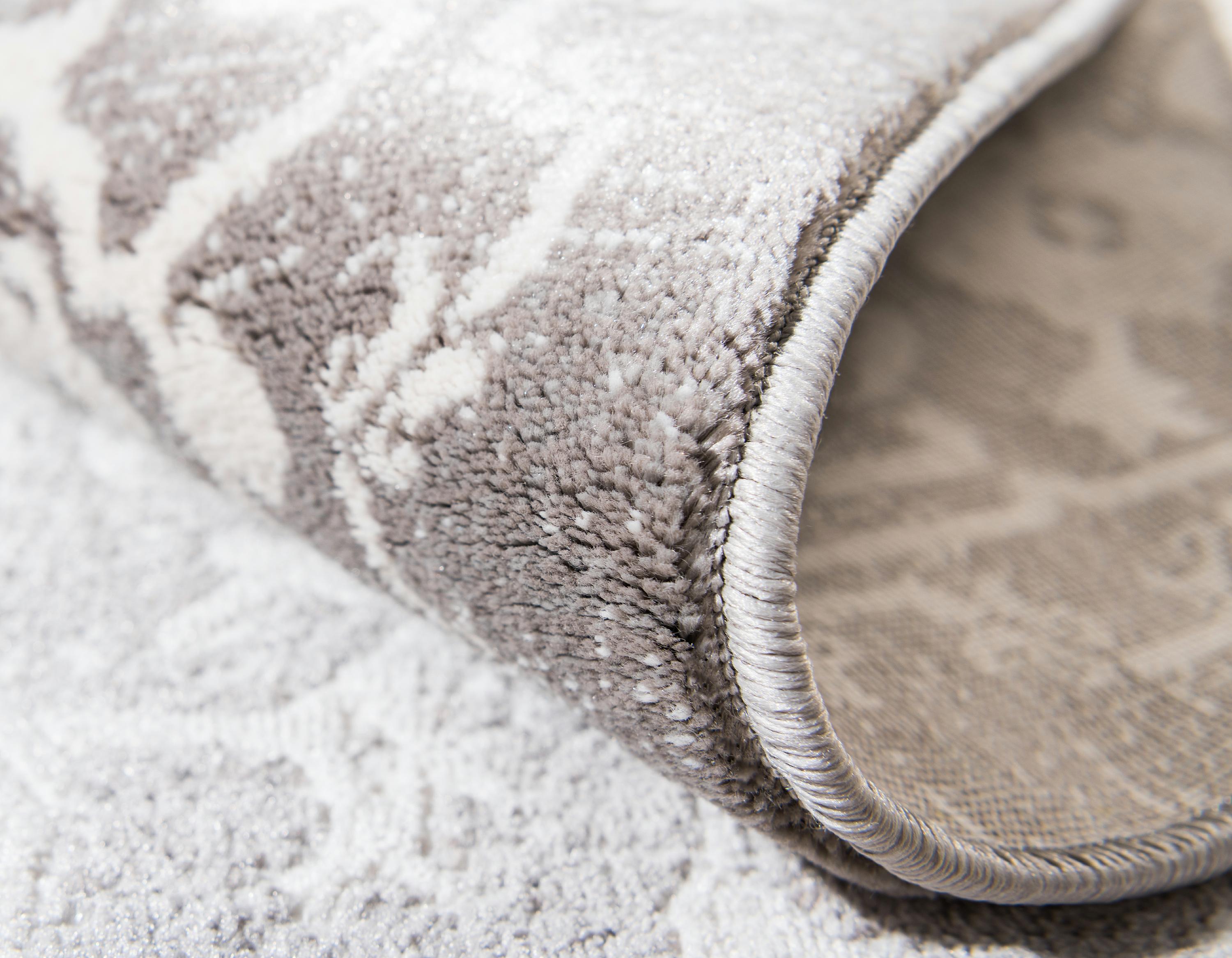 Light Gray 8' x 8' New Vintage Round Rug eSaleRugs