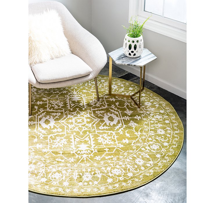 6' x 6' New Vintage Round Rug