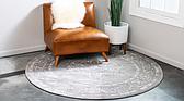 8' x 8' Modern Classical Round Rug thumbnail image 3