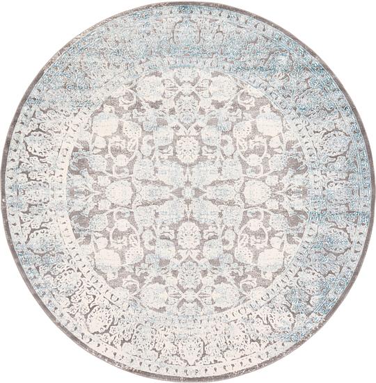 Light Gray 8 X New Vintage Round Rug Area Rugs Irugs Uk Main Image Of Rug