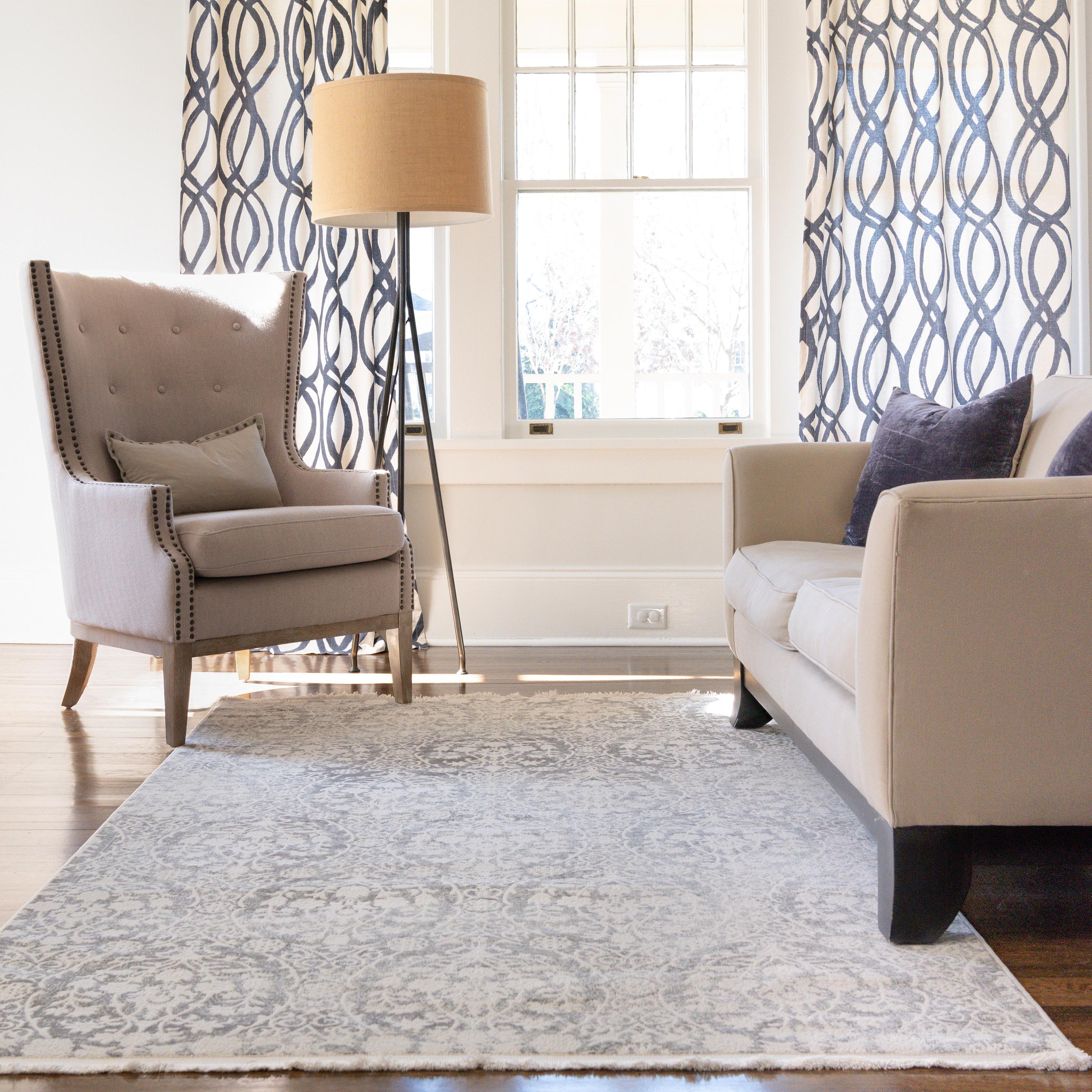 Light Gray 10' x 13' New Vintage Rug Rugs.ca