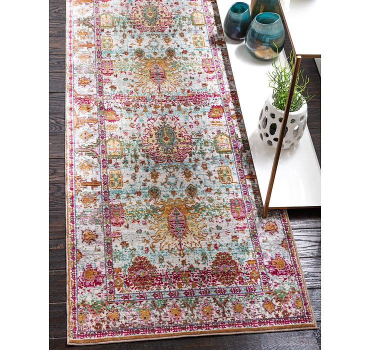 2' 7 x 9' 10 Aqua Runner Rug