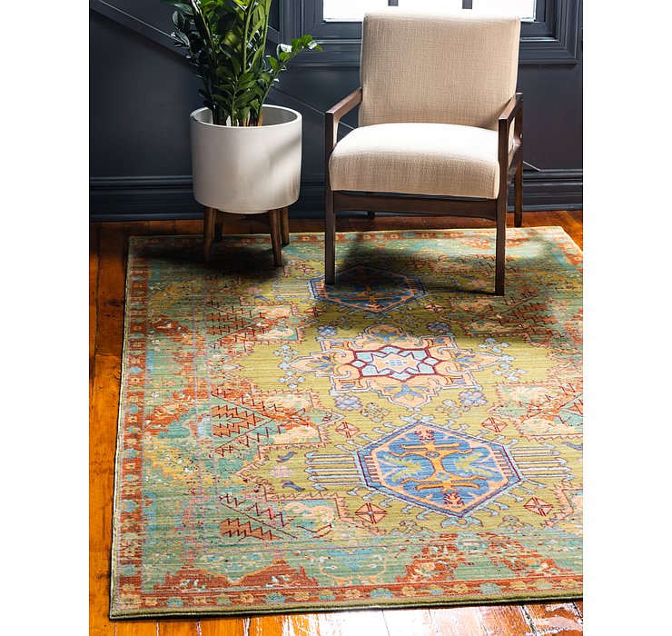 8' x 10' Aqua Rug