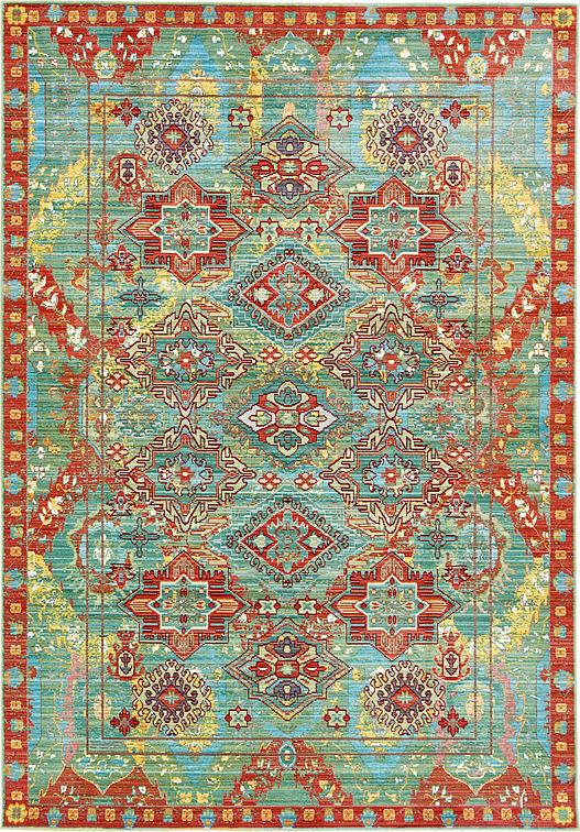 Green 6' x 9' Aqua Rug Area Rugs eSaleRugs