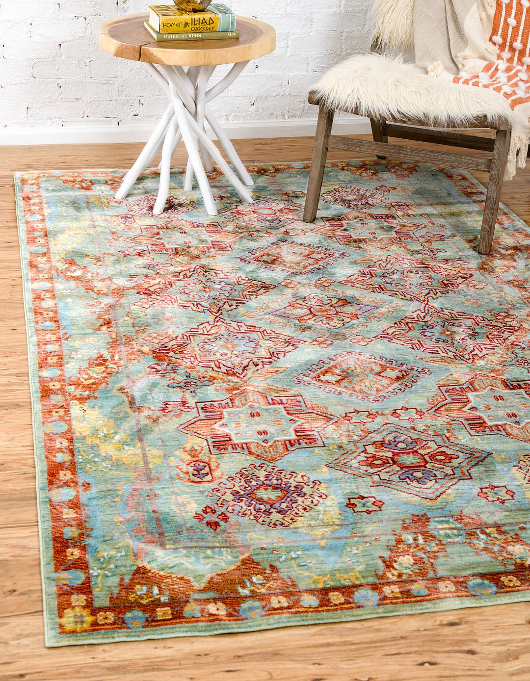 Green 9' x 12' Aqua Rug Area Rugs Rugs.ca