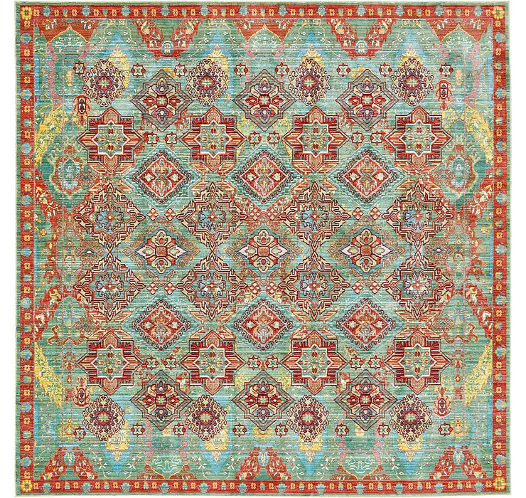 8' x 8' Aqua Square Rug
