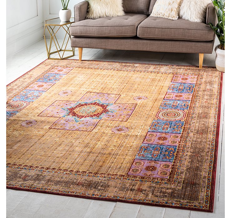 8' x 8' Aqua Square Rug