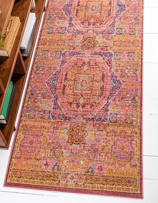 Peach 2 7 X 9 10 Aqua Runner Rug Area Rugs Erugs Main Image Of Rug