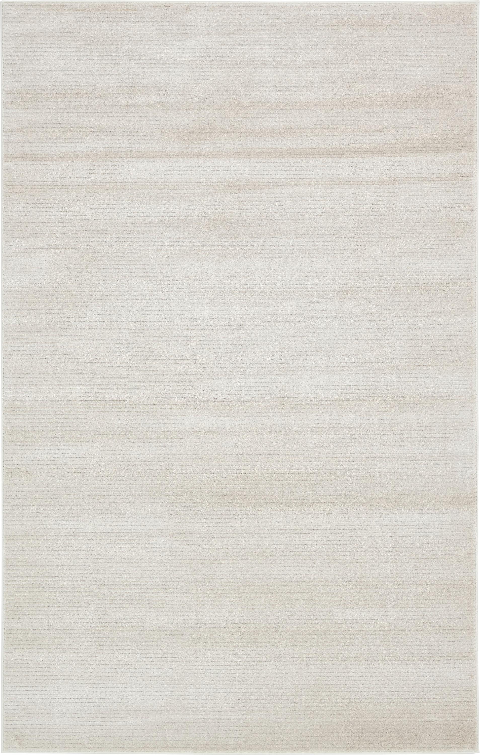 White 5' x 8' Textured Solid Rug eSaleRugs