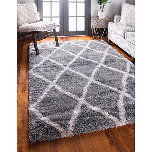 Unique Loom 10' x 13' Opulence Trellis Shag Rug