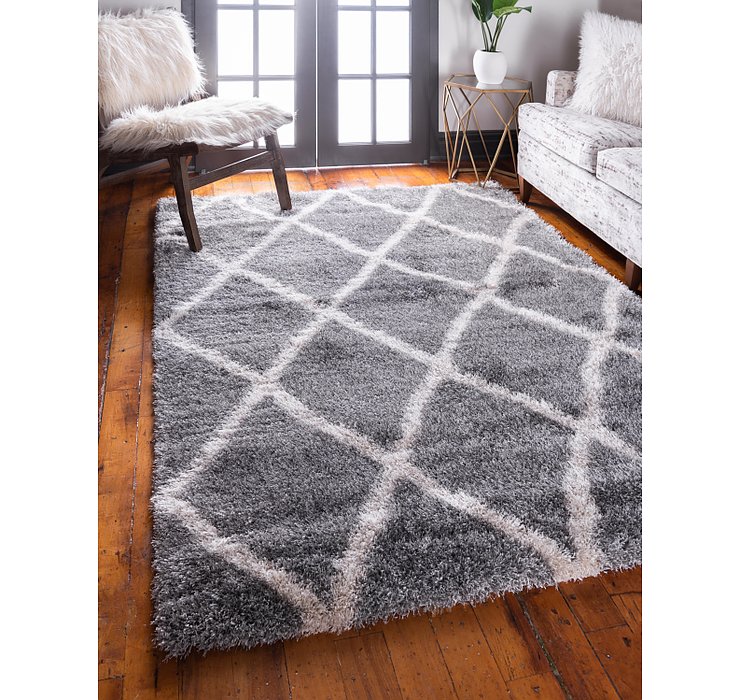 4' x 6' Luxe Trellis Shag Rug