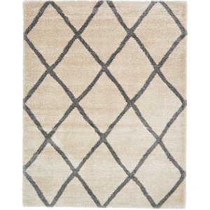 Unique Loom 10' x 13' Opulence Trellis Shag Rug