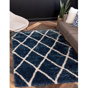 10' x 13' Luxe Trellis Shag Rug