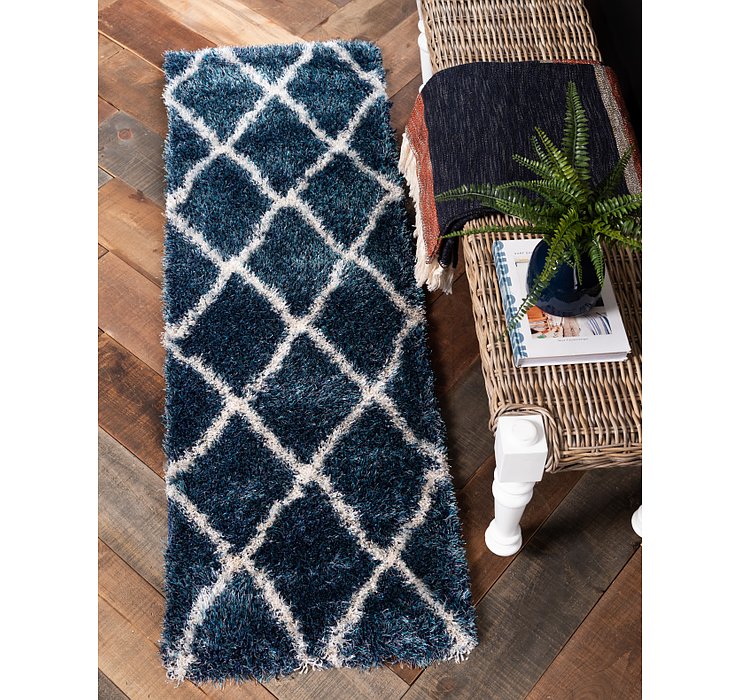 2' 7 x 10' Luxe Trellis Shag Runne...