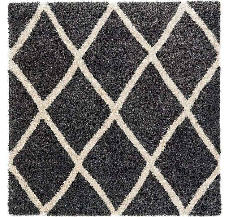 8' x 8' Luxe Trellis Shag Squar...