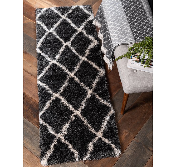 2' 7 x 10' Luxe Trellis Shag Runne...