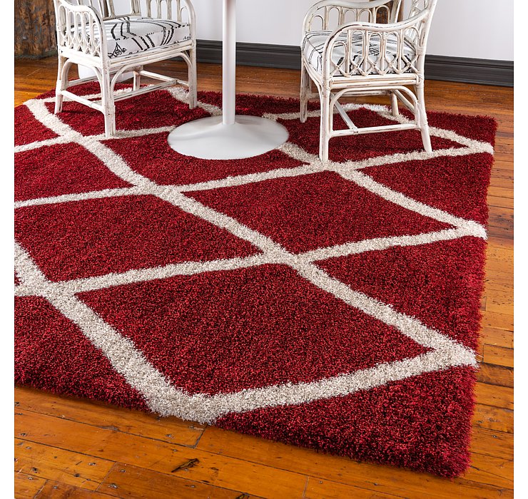 8' x 8' Luxe Trellis Shag Squar...