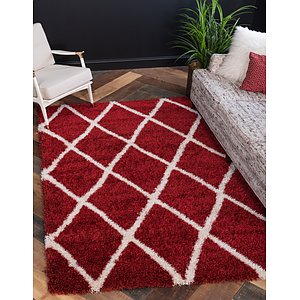 213cm x 305cm Luxe Trellis Shag Rug