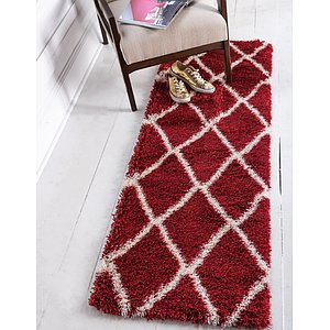 2' x 6' Luxe Trellis Shag Runne...
