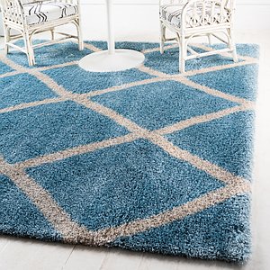 8' x 8' Luxe Trellis Shag Squar...