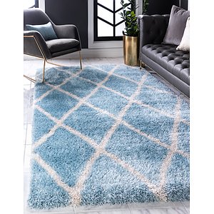 10' x 13' Luxe Trellis Shag Rug