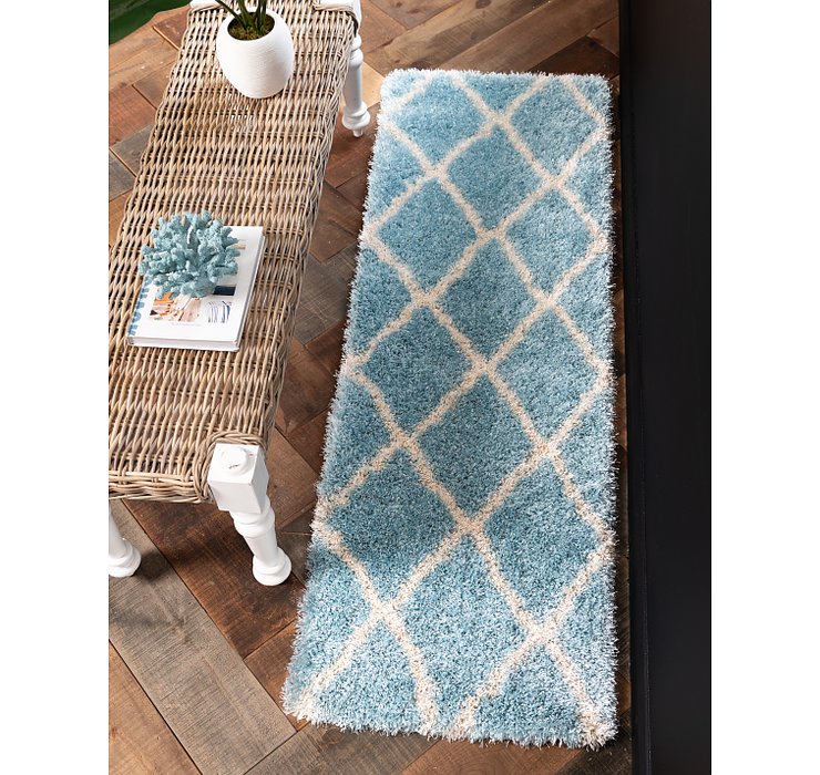 2' x 6' Luxe Trellis Shag Runne...