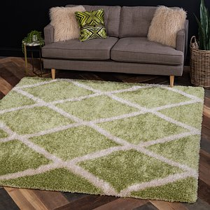 8' x 8' Luxe Trellis Shag Squar...